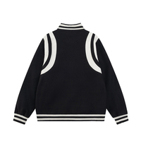 Vestes de baseball personnalisées Layenne, tendance, noir et blanc, logo personnalisé, style vintage, pour hommes