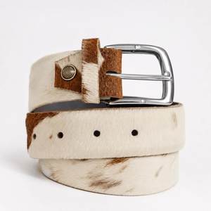 Cinturón de Cuero con Estampado Animal Vintage y Hebilla Rectangular de Acero, 3.5cm de Ancho y 125cm de Largo - Product Image 2