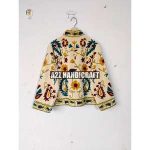 Veste courte en velours 100% coton de qualité supérieure, style bohème, classique et élégante, brodée à la main, best-seller 2025 - Product Image 6