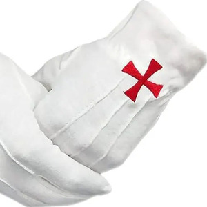 Gants Maçonniques Décontractés de Haute Qualité 100% Coton, Imprimés par Transfert Thermique, Brodés avec Logo Personnalisé, Confortables, Longueur Poignet, Quatre Saisons - Product Image 4