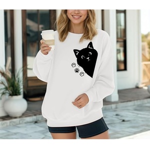 Nueva Colección Sudadera de Algodón para Mujer, de Lujo, Manga Larga, Cuello Caído, Estampada, Cómoda, Casual, Invierno, Personalizada por Delante - Product Image 3