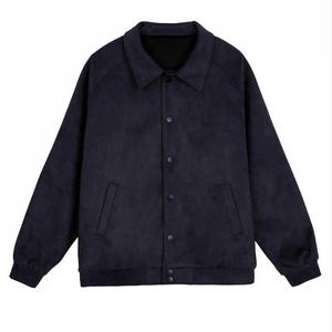 Timeless Casual Winter <b>Suede</b> Leather Canvas <b>Jacket</b> Stand Collar Anti-Bacterial Breathable Windproof Comfortable Refined Texture - Product Image 1