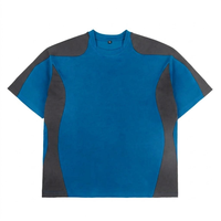 Custom oversized paneel T-shirt 100% katoen O-hals klassieke regular mouw patroon zwart grijs ademend sneldrogend heren