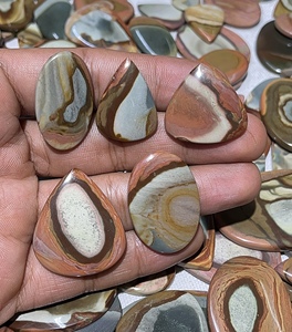 Radha Arts - Lote al por Mayor de Cabujones de Jaspe Policromado Natural de 25-40 mm, Piedras Preciosas Sueltas para la Fabricación de Joyas, Colgantes, Anillos y Pendientes - Product Image 1