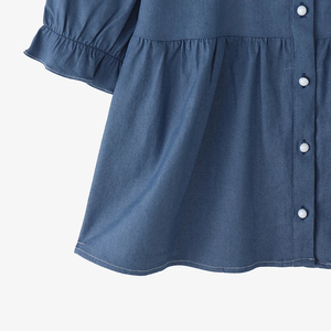 Chemise en jean classique pour femme, manches longues, boutonnée, streetwear, écologique, respirante, épaules tombantes, toutes les couleurs disponibles - Product Image 3