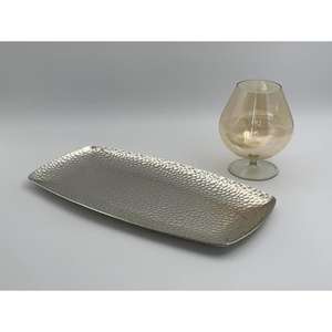 Bandeja de Servicio Metálica para Hoteles, Bandeja Decorativa y Plato, Apta para Contacto con Alimentos, Bandejas de Aluminio de Alta Calidad, Objetos Decorativos para Mesa - Product Image 6