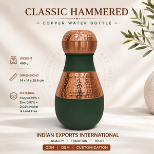 Pot en cuivre vert de qualité supérieure provenant de l'exportation indienne internationale. (Cuivre pur certifié) - Product Image 2