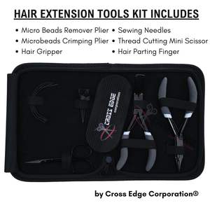 Juego de Herramientas Profesionales para Extensiones de Cabello Negro de Salón con Alicates de Micro Anillos para Remover y Anillos Separadores de Dedos de Acero Inoxidable - Product Image 2