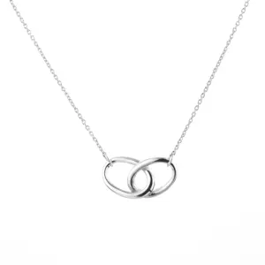 Collar con colgante infinito para mujer, joyería de plata de ley 925, joyería de plata