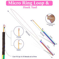 Kit d'outils professionnels pour extensions de cheveux en acier inoxydable et plastique, haute qualité, durable, avec pinces personnalisables