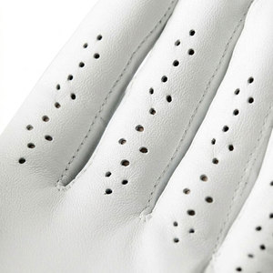 Guante de Golf de Cuero Genuino Transpirable de Primera Calidad, Guante Deportivo Unisex, Blanco y Gris, Cuero Cabretta Suave, Antideslizante - Product Image 5