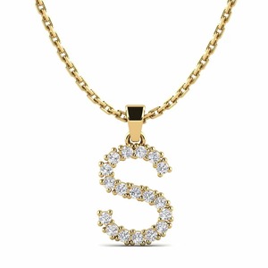 S Letter Pendant 925 Silver Moissanite Zircon <b>Charm</b> Hip hop Unisex Gift Fashion Pendants & <b>Charms</b> - Product Image 1