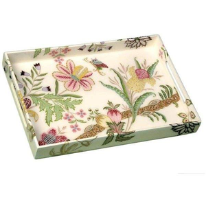 Bandeja de Servicio Moderna Premium de MDF con Diseño Floral Impreso para Comida, Bebidas y Aperitivos - Product Image 1
