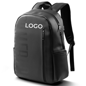 TRUST DEFENDER Unisex Black Microfiber Synthetic Leather 15" <b>Backpack</b> Multiple Pockets Curved Shoulder Straps Anti-Theft USB - Product Image 1