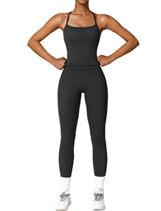 Trending 2 Piece Yoga Set High <b>Waist</b> Full Length Leggings Bra Seamless Spandex Polyester Women's Fitness Wear - Product Image 1