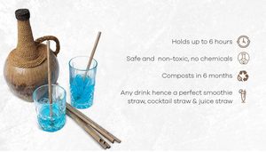 Pajitas duraderas y coloridas para bebidas, refrescos, batidos, café y celebraciones, pajitas de hoja de coco para batidos y bebidas de café - Product Image 2