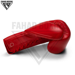 Guantes de Boxeo Personalizados de Piel Vacuna Genuina, Ligeros, con Cordones, Diseño OEM, Color Rojo, Logotipo Personalizado, para Entrenamiento de Combate - Product Image 3