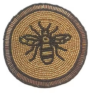 Decorative Seed Beads <b>Coaster</b> Handmade Embroidery Craft Fancy <b>Beaded</b> Embroidery <b>Coaster</b> Set For Dining Table Decor - Product Image 3
