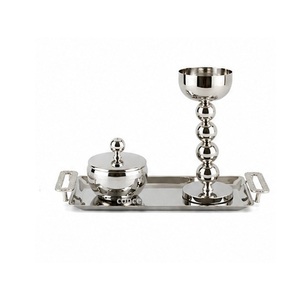 Ensemble de brûleurs d'encens en acier inoxydable avec accents dorés pour l'aromathérapie - Product Image 5