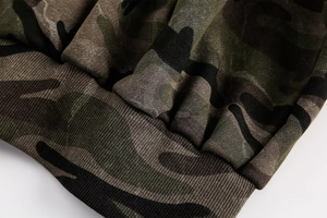 Men's Camouflage Printed <b>Zip</b>-Up Hoodie Oversized Regular Fit Casual Knitted Polyester <b>Hooded</b> Sweatshirt Autumn Style - Product Image 6