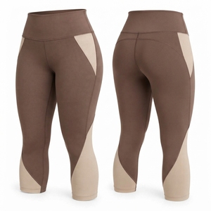 Moisture Wicking Performance Flexible Fit Comfortable Waistband Women Capri <b>Legging</b> Designed <b>With</b> Smooth Polyester Material - Product Image 5