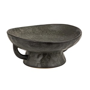 Cuenco de piedra negra hecho a mano con diseño tradicional de Aqdus Saleem - Cuencos de arte escultórico al por mayor de la India - Product Image 1
