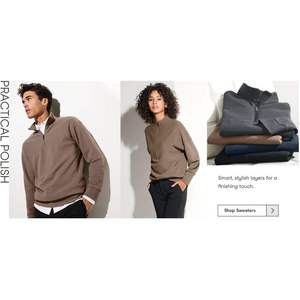 Pulls pour hommes personnalisés avec logo brodé personnalisé, textes, texture linéaire, fermeture éclair quart de tour MM3040 - Product Image 3