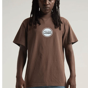 Camisetas al por mayor con hombros caídos, corte holgado, 100% algodón peinado, lisas, talla EE. UU., manga corta, peso de tela 500g - Product Image 1