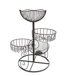 Concept de plateau à fruits à quatre niveaux, magnifique et fonctionnel, améliore à la fois le rangement et la présentation, des arcs métalliques soutiennent les fruits avec une solidité discrète. - Product Image 1