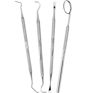 Kit dentaire manuel professionnel avec pince à épiler en acier de qualité médicale et miroir pour le nettoyage des dents par Grip Surgical - Product Image 1