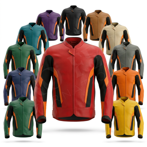 Chaqueta de Motociclista de Cuero Genuino de Último Diseño, Paneles de Malla Transpirable para Motociclistas, Chaquetas de Motocicleta Elegantes y Duraderas - Product Image 1