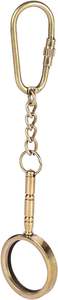 Vintage Solid Brass Handmade Magnifying Glass <b>Key</b> <b>Chain</b> & <b>Key</b> Ring - Product Image 2