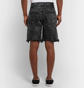 Pantalones Cortos de Mezclilla Holgados de Algodón 100% para Hombre, Estilo Urbano, Cintura Elástica, Tallas Grandes, Personalizados por el Fabricante - Product Image 2