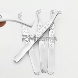 Pince à cils en acier inoxydable avec design cœur, pointe lisse, outil de précision pour extensions de cils, volume et pointe de précision - Product Image 2
