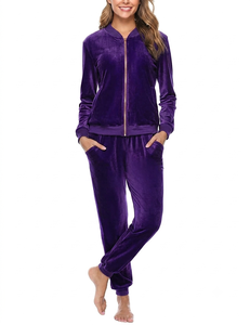 OEM 2026 Autumn Winter Solid Lightweight Wide Leg Casual <b>Trousers</b> & Long Sleeved Half <b>Zip</b> Tracksuit - Product Image 3