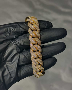 Bracelet cubain en moissanite, style hip-hop, luxueux et imposant, pour homme - Product Image 6