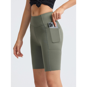 Women Seamless Workout Fitness Shorts Yoga Running Compression Sports Shorts, Women Organic Cotton Short - Product Image 3