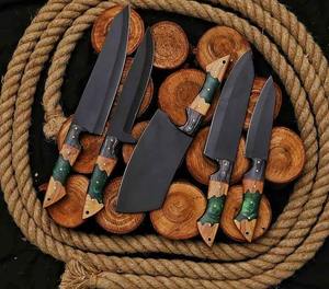 Juego de Cuchillos de Chef de Acero Forjado a Mano con Recubrimiento en Polvo, Hoja de Damasco, Venta al por Mayor, Herramienta Profesional para Cocina y Comedor - Product Image 4