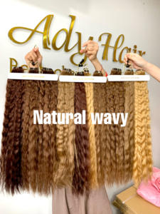 Máquina de cabello humano ondulado natural Extensiones de cabello de trama doble 100% Cabello humano virgen vietnamita Donantes individuales Genius Weft - Product Image 6