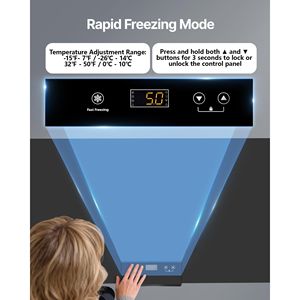 Congelatore orizzontale compatto da 6,7 piedi cubi con apertura superiore e 2 cestelli rimovibili regolabili - Product Image 4