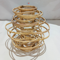 Abat-jour de lampe suspendue d'intérieur en rotin naturel artisanal, style rustique, écologique, moderne, artistique, de ferme, victorien, européen