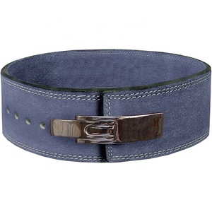 Ceinture de musculation en cuir réglable avec boucle de maintien, unisexe, pour la protection et l'entraînement en force, bleue - Product Image 5