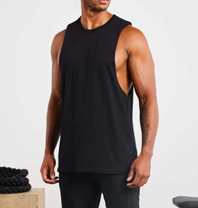 Camiseta sin mangas premium personalizada para hombre, transpirable, de poliéster/algodón, para gimnasio, con impresión digital, marca privada, ropa deportiva. - Product Image 3
