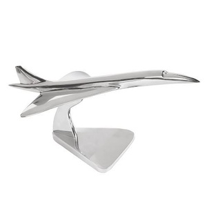 Escultura de Avión a Reacción de Aluminio de Moda, Modelo de Aeronave, Estatua Decorativa de Metal, Decoración para el Hogar, Oficina, Hotel, Escritorio, Coleccionable - Product Image 4