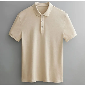 Polo tendance avec manches et col rayés, polo de golf à manches courtes / Polo homme OEM en double jersey - Product Image 3