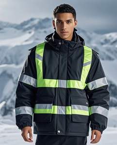 Chaqueta Acolchada Inteligente para Hombre con Calefacción, Cuello Alto, Impermeable, Transpirable, de Secado Rápido, Cierre de Cremallera, Reflectante, para Trabajo en Invierno - Product Image 3