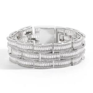 Wholesale Hip Hop Moissanite Diamond Bracelet Luxury Iced Out Tennis Bracelet for Party Club Performance Wedding and Daily Wear - Product Image 5