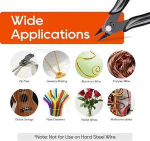 Pince coupante micro-fils en acier inoxydable 170 pour bijoux, artisanat, bricolage de précision, impression 3D et supports de serre-câbles - Product Image 2