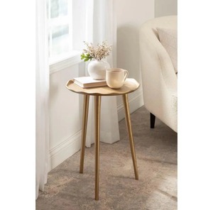 Table basse ronde moderne avec base texturée dorée et plateau noir pour le salon - Product Image 4