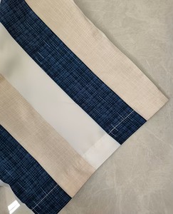 Conjunto de 2 piezas informal para hombre, camisa de manga corta a rayas con estampado tejido y pantalones cortos con cordón, para verano - Product Image 5